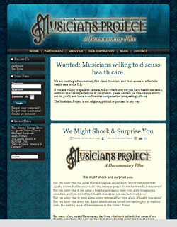 musiciansproject.org screenshot